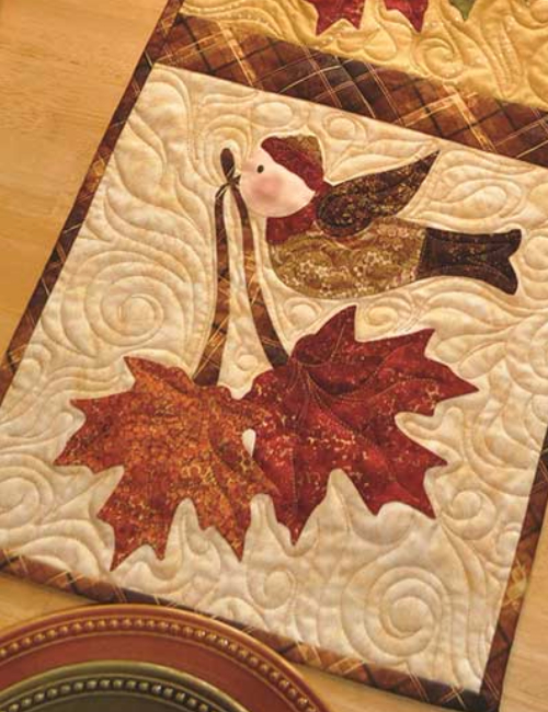 Autumn placemats with bird