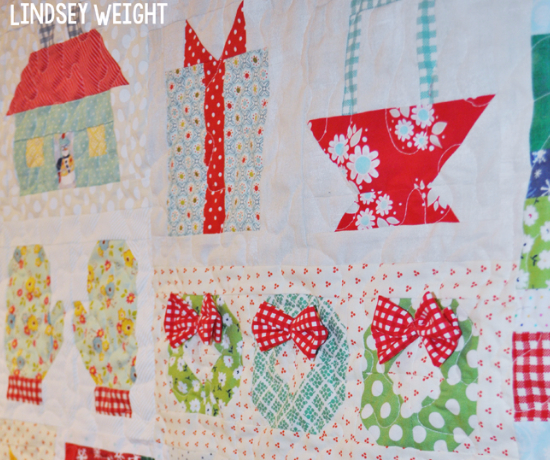 Quilty Fun quilt blocks Christmas wall hanging