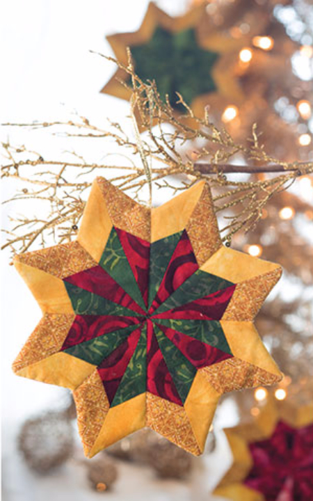Star fabric Christmas ornaments