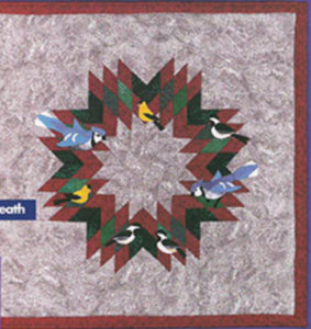 wreath wall quilt with birds