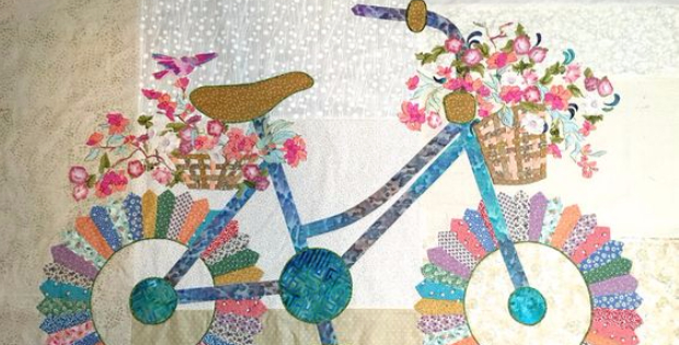 Bicycle quilt Sally Manke