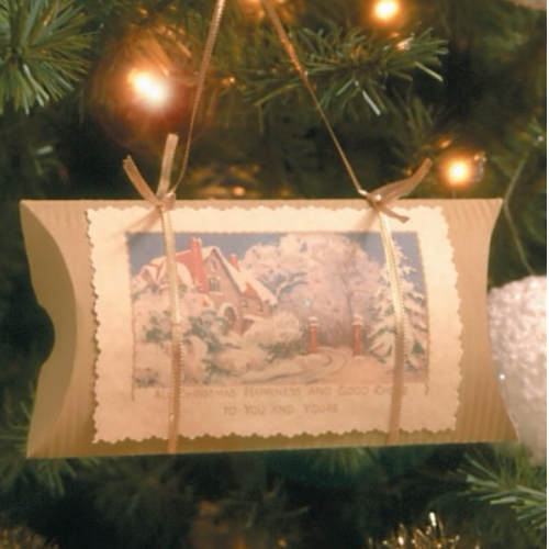 Gift box tree ornament