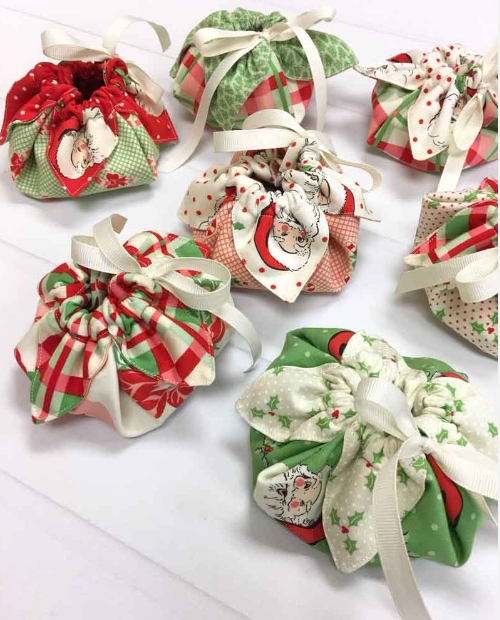 fabric pouch Swell Christmas layer cake