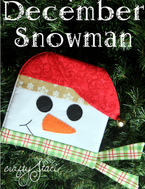 frosty snowman tree ornament pot holder