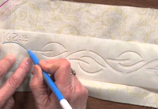 use a quilting stencil and marker