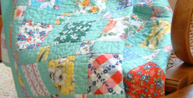 Granny Quilts Decor Feedsack Patches quilt