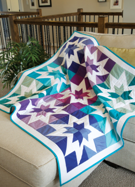 Star quilt in two colors