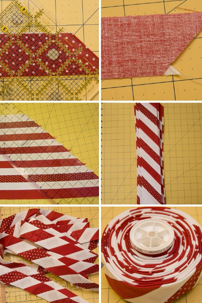 how to make candy cane quilt binding