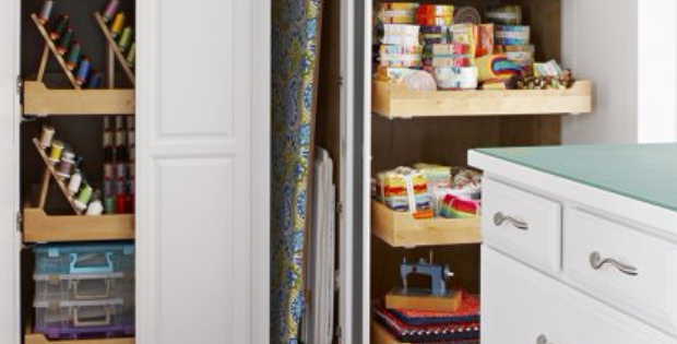 how to organize your sewing room
