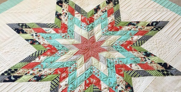 Jelly Roll wall quilt Lone Star