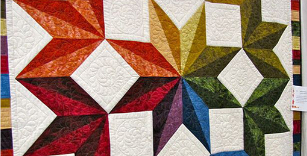 geometric fabric Quick Star Quilts Jan Krentz