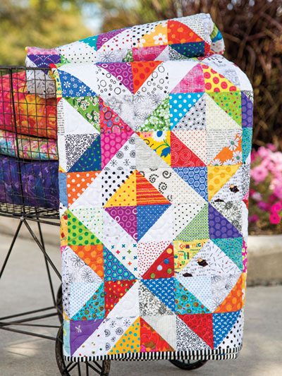 scrap quilt half square triangle