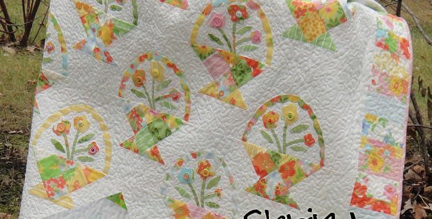 spring flower basket quilt