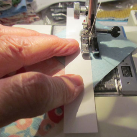 how to sew diagonals without marking