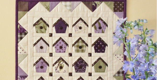mini charm pack birdhouse quilt
