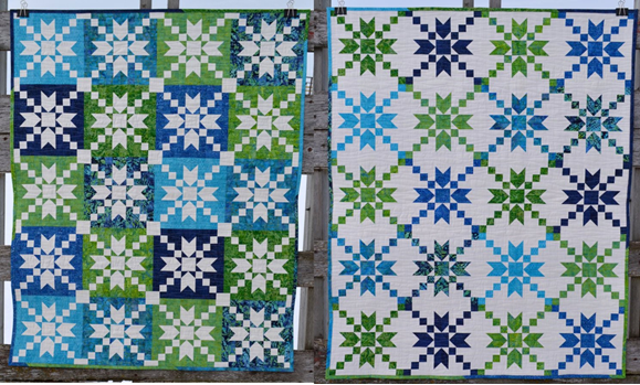 quilts in two colors