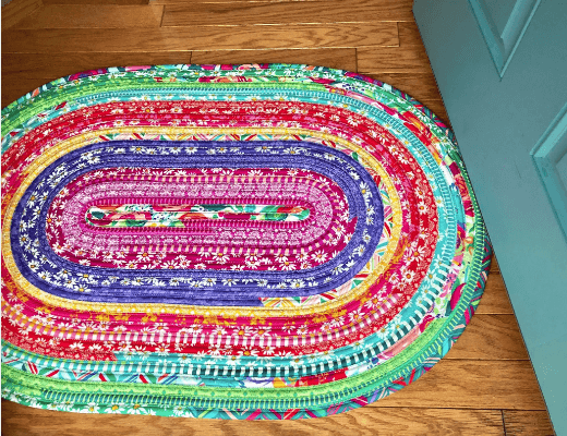 colorful jelly roll rug moda