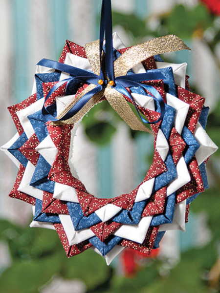no sew wreath patriotic colors