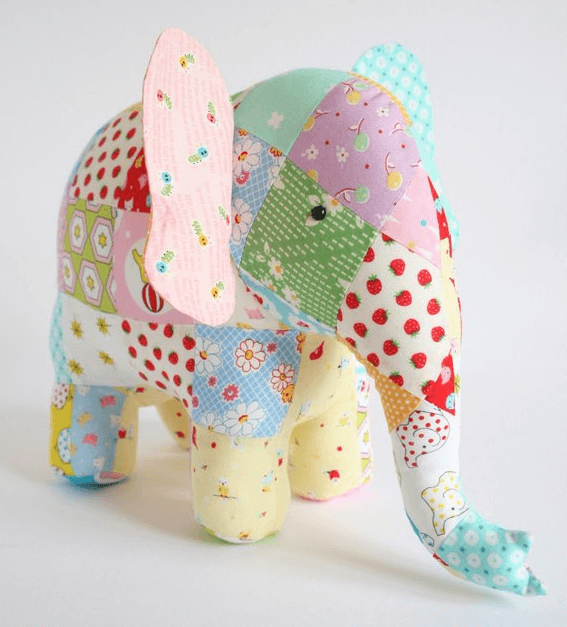 patchwork elephant for grown ups