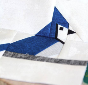 blu jay quilt block