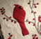 red bird cardinal mini quilt