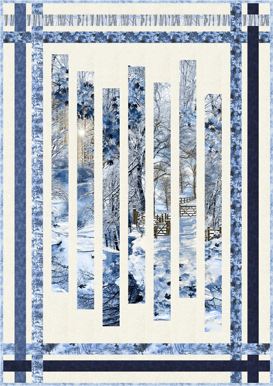 scenic snowfall fabric panel
