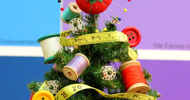 sewing themed christmas tree