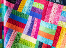 Railfence quilt stash buster Video Midnight Quilter
