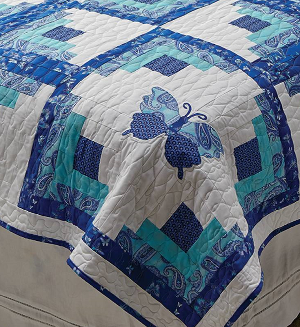 butterfly quilt paisley fabric