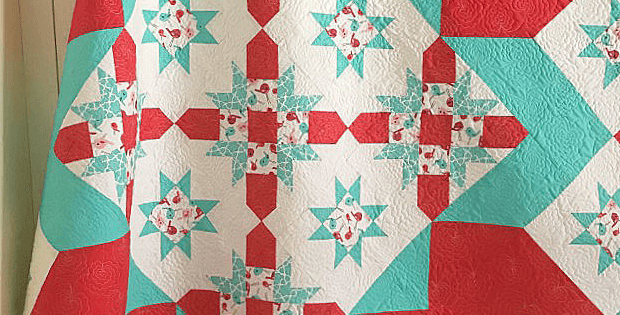 two color fabric quilt pattern Mira Quilt