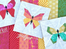 Butterfly quilt block paper piecing