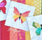 Butterfly quilt block paper piecing