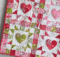 Jelly Roll 4 patch mini quilt Valentines