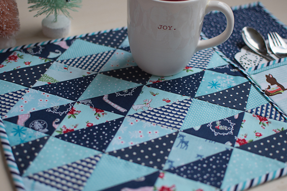 Placemats for Kids Holiday fabric