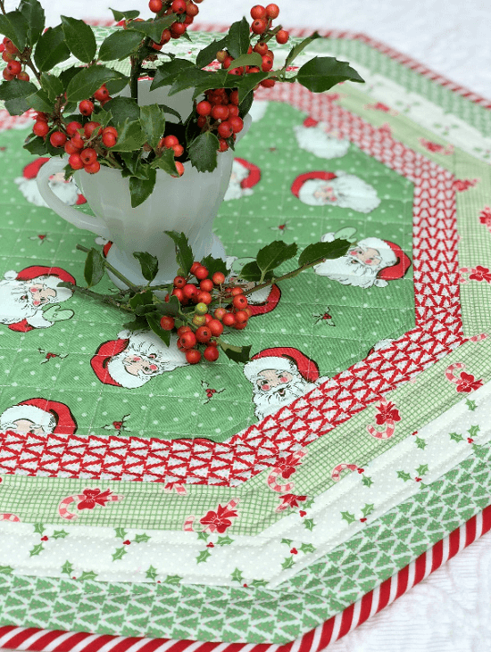 Swell Christmas Holiday Fabric Table topper