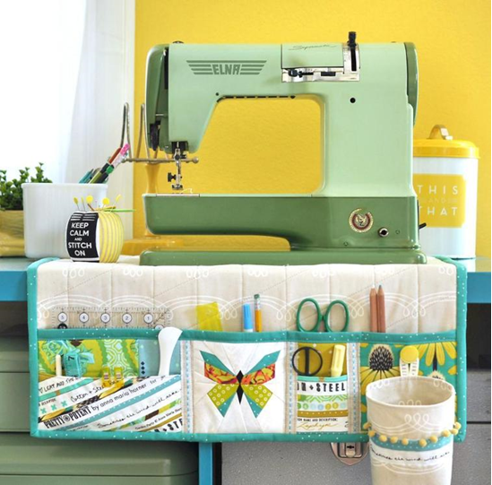 butterfly block sewing machine organizer mat