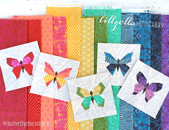 butterfly charm blocks