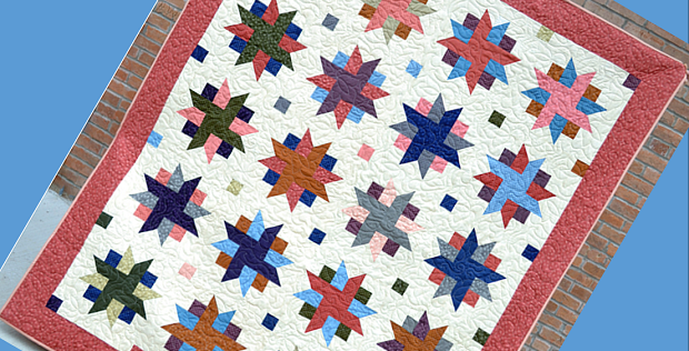 A Jelly Roll Star Quilt Using Just One Binding Tool – Quilting Cubby