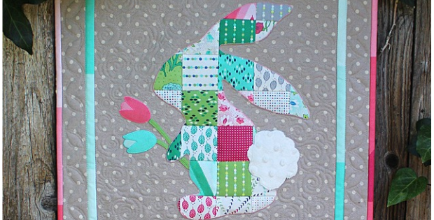 rabbit mini quilt