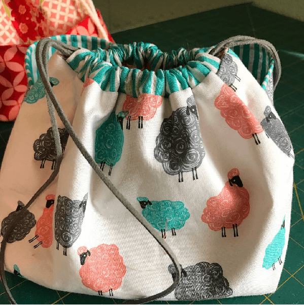 weebrawbag drawstring knitting bag