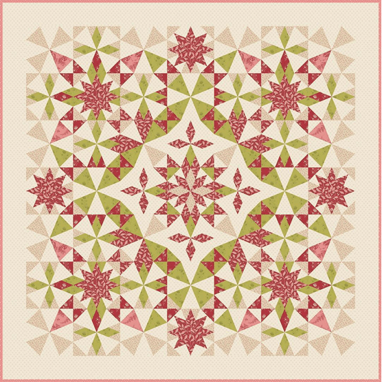 Alaska Quilt red and green fabrics Evergreen Braveheart