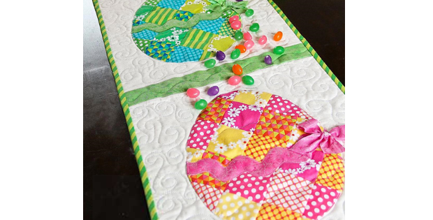 Patchwork Easter Egg table runner