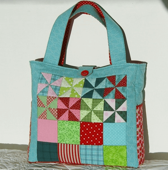 Pinwheel tote bag