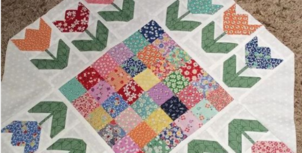 Download Make Your Own Tulip Table Topper - Quilting Cubby