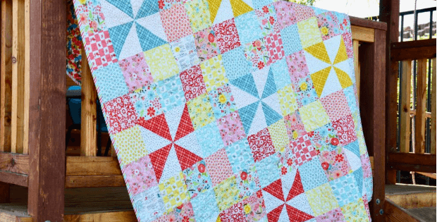 charm pack pinwheel quilt
