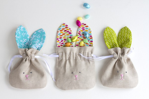fabric bags bunny with big ears
