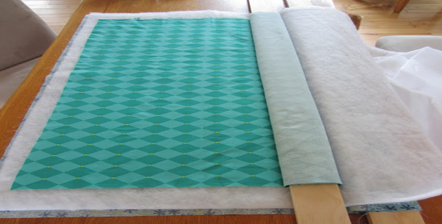 how to baste a quilt on a small table