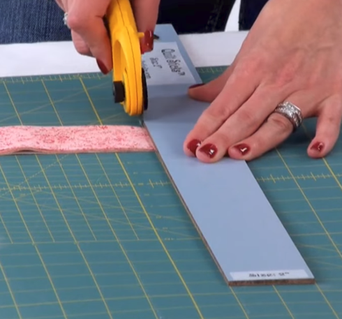 the quickest way to cut strips of fabric