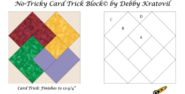 easy card trick quilt block