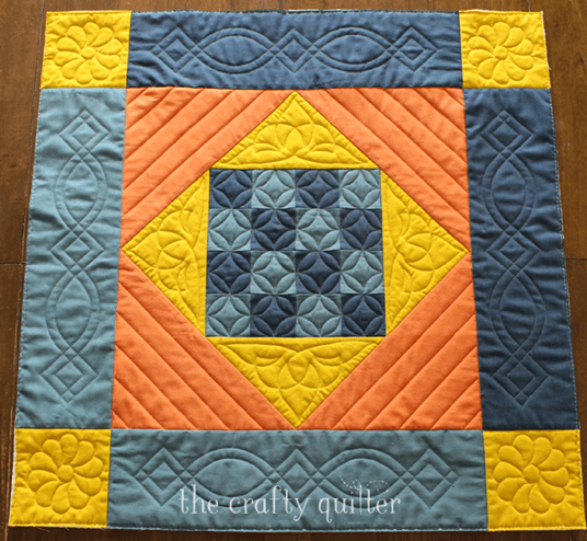 how to quilt a table topper using quilting stencils